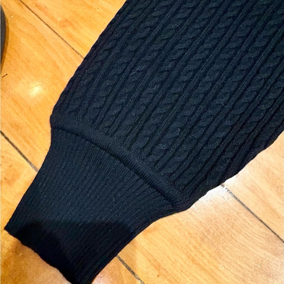 Misook Black Ribbed Knit Long Sweater Dress - Picture 5 of 6